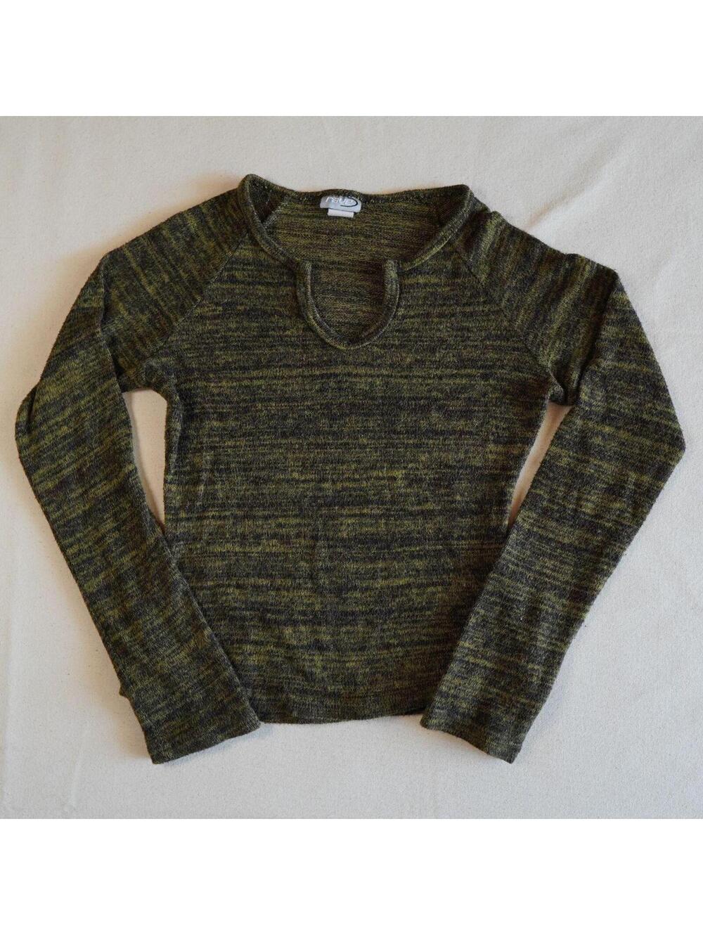 Vintage Y2K Grunge Goblincore Sweater Rave Medium Made in USA